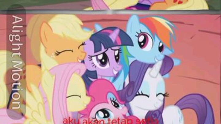 My little pony Sad  karna berpisah dengan twilight dan teman teman nya