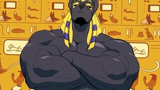 Ankha dance, but muscle Anubis