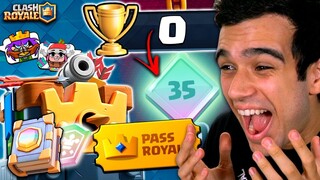 ZEREI O PASS ROYALE COM *ZERO* TROFÉUS E LIBEREI TUDO!! CLASH ROYALE