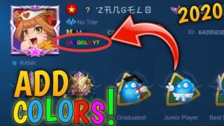 Put Colors on your Text [Tutorial] l Mobile Legends