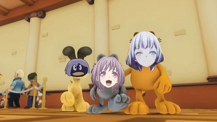 เหมียวเหม่งกำลังวิ่งเพื่อชิงถ้วยรางวัลแมวที่น่ารักที่สุด~