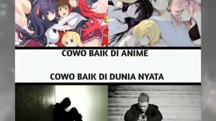 bedanya dunia anime dan dunia nyata😥😔