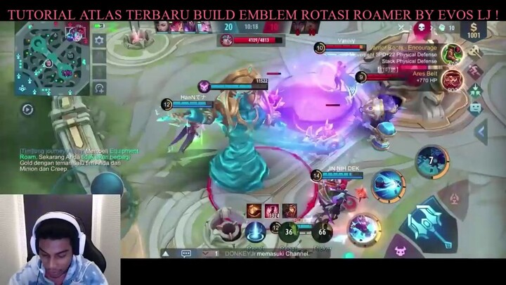 TUTORIAL ATLAS TERBARU BUILD EMBLEM ROTASI ROAMER BY EVOS LJ ! - Mobile Legends | EVOS LJ