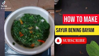 RESEP SAYUR BENING BAYAM SEDERHANA GAMPANG DAN MURAH || (Irene Elmo)