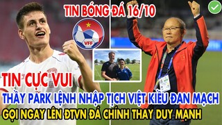 CỰC VUI: THẦY PARK LỆNH NHẬP TỊCH HẬU VỆ VIỆT KIỀU ĐAN MẠCH GỌI NGAY LÊN ĐTVN ĐÁ CHÍNH THAY DUY MẠNH