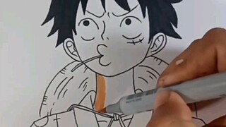 Menggambar Karakter Onepiece Lutfi