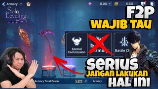 F2P Wajib Tau - Penjelasan Special Commission, Armory & Battle Class | Solo Leveling Arise Ditusi