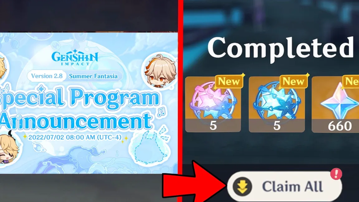 คำเตือน!!! ผู้เล่นต้องทำสิ่งนี้ก่อนเวอร์ชั่น 28 โปรแกรมพิเศษ - Genshin Impact