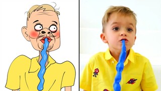 Vlad and Niki Play With Balloons Drawing Meme | Vlad and Niki