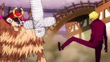 "Sanji didn't even wake Zoro up with his kick, but 10 men were awakened in one second [face covering