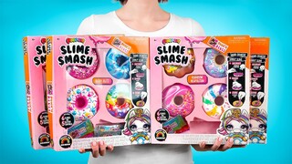 Đập Hộp Toàn Bộ Loạt Đồ Chơi Bánh Donut Poopsie Bóp Nát Bé Slime!