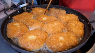 Ẩm thực đường phố | Bánh chiên xù kẹp thịt #food