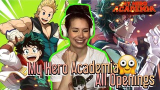 My Hero Academia ALL Openings 1-7 REACTION + REVIEW !! TOP ANIME FOR ME??