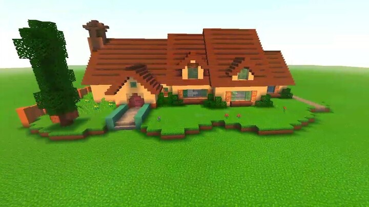 Phineas and Ferb House(smaller) in Minecraft!!! (with interior)