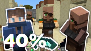 Minecraft PE - Botando os Villagers pra "Trabaia" | Gameplay Survival 40%