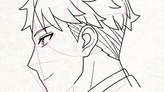 【Kawaiisensei】Beautiful profile | How to draw an elegant dusk