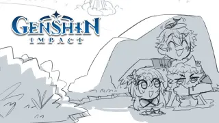 Bathtime with Razor [Genshin Impact] | Comic Dub