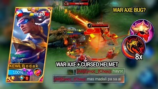 WAR AXE + CURSED HELMET BUG?? (chou trashtalker) | BRUNO BEST BUILD AND EMBLEM MLBB