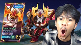 REVIEW SKIN SPECIAL MINOTAUR LAND OF DAWN AUTO BERGUNCANG - Mobile legends