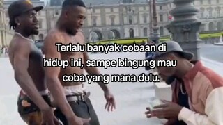 mencoba untuk mendahulukan tetap bernafas