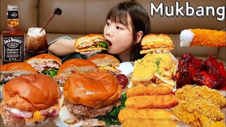 🍔리얼수제버거+Jack Coke,게다리살튀김🍷 수제버거로 끝판왕! 프랭크버거 신메뉴 2종 먹방 💃HAMBURGER MUKBANG ASMR EATINGSHOW REALSOUND