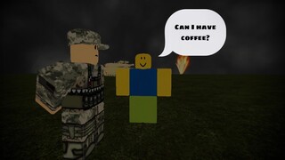 Asking for a coffee from a security personnel.. | Roblox | Trolling my own army group Part 2