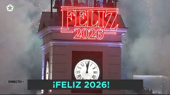 Feliz Año Nuevo 2026 En Madrid España Del Canal Telemadrid 🇪🇦🇪🇸