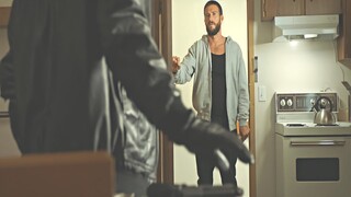 A man breaks into his apartment without realizing he's dealing with a psychopath & a former assassin