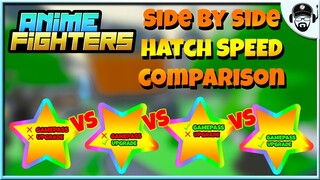 Anime Fighters Hatch Speed Side by Side Comparison | ROBLOX