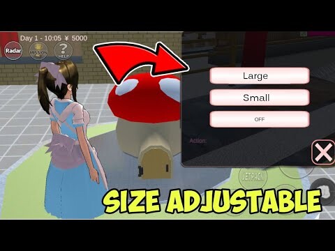 UPDATED SMALL MUSHROOM ADJUST THE SIZE😱 [SAKURA SCHOOL SIMULATOR]