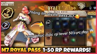 THÔNG TIN ROYALE PASS M7, TRANG PHỤC MỐC RP LEVEL 50 VÀ HÀNH ĐỘNG CỰC ĐỈNH || PUBG MOBILE