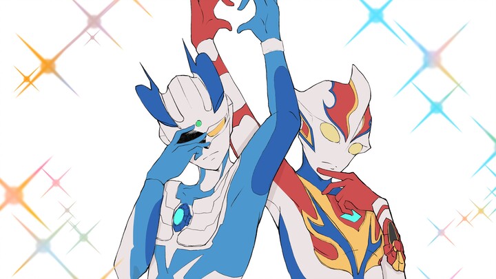 [Ultraman Handwritten/Sai Meng] Cero and Mebius are jumping at 10,000 feet in the Alps