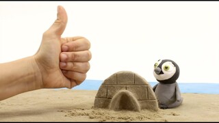 Penguin Stop motion cartoon for children - BabyClay animals