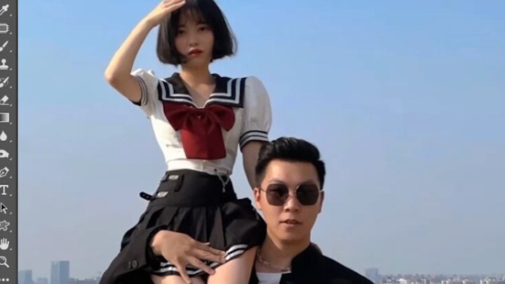 Chỉnh sửa ảnh để họ trông cao bằng nhau