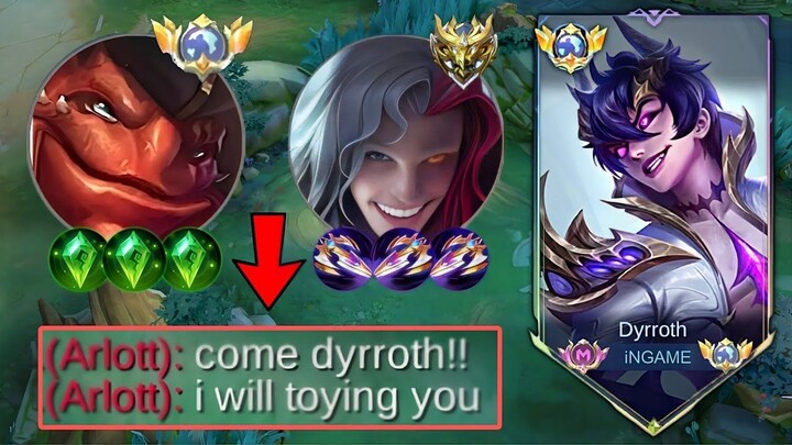 AGGRESSIVE META FIGHTER BULLY MY DYRROTH SO I USE THIS META DESTROYER…. - MLBB