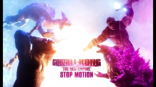 GODZILLA X KONG: THE NEW EMPIRE STOP MOTION | Hiya Godzilla Stop Motion Battle