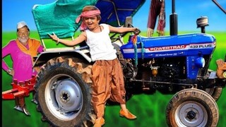 รถแทรกเตอร์ชาวนาโชตู " CHOTU DADA KISAAN " Khandesh Hindi Comedy วิดีโอตลกโชตู