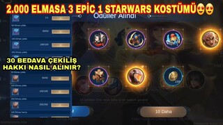 2000 ELMAS= 1 STARWARS 3 EPİC KOSTÜM STARWARS VE LESLEY LEGENDS CEKİLİŞ HAKLARI