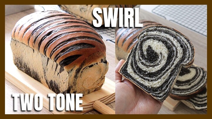 Swirl Bread , Sandwich Bread  |  ขนมปังแซนวิช ขนมปังทูโทน  + สอนวิธีการขึ้นรูปขนมปัง