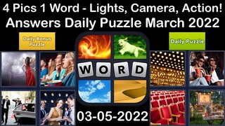 4 Pics 1 Word - Lights, Camera, Action! - 05 March 2022 - Answer Daily Puzzle + Bonus Puzzle