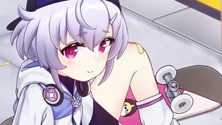 [Link Qiqi dynamic wallpaper] Skateboarding is so difficult~