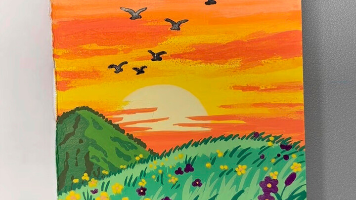 ไม่จำเป็นต้องตามไปดูพระอาทิตย์ตก แค่วาดมันลงบนกระดาษ เราก็จะมีค่ำคืนอันแสนโรแมนติกนั้นอยู่กับเราตลอด