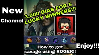 How to get savage using Roger Gameplay /Skin Giveaway!!!