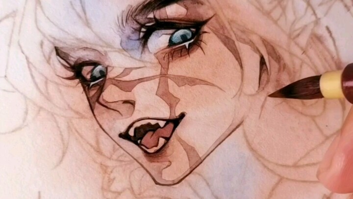 【ألوان مائية】 "هَبْ لي حُبًّا مُتَعَاشَقًا"