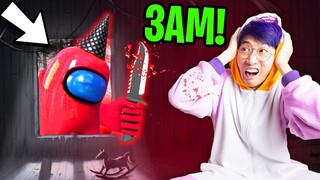 DON'T PLAY AMONG US AT 3AM! (*JUSTIN CRIED* HE GOT HACKED!)