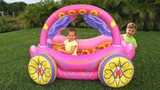 Diana Pretend Play with Princess Carriage Inflatable Toy