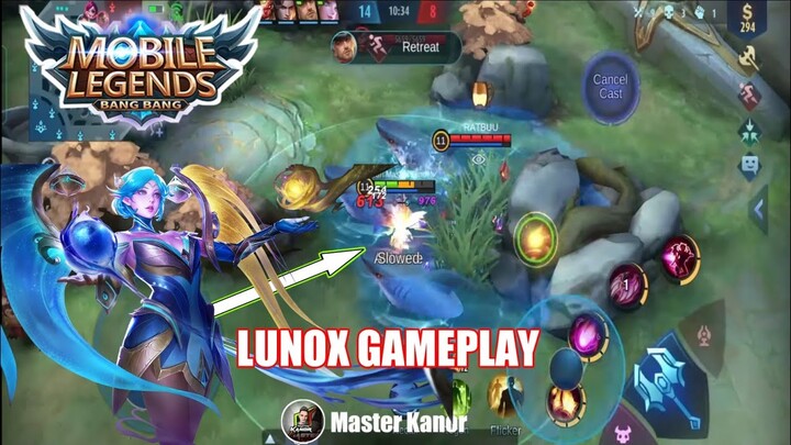 MOBILE LEGENDS LUNOX FULL GAMEPLAY #1  - Master Kanor