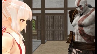 [Touhou X GoW MMD] Mokou's revenge