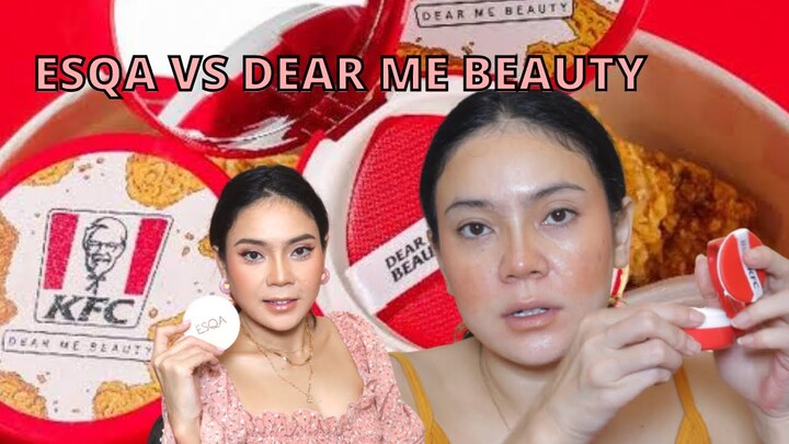 BATTLE CUSHION LOKAL | ESQA FLAWLESS CUSHION SERUM VS DEAR ME BEAUTY CUSHION X KFC