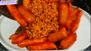 Tokbokki, mì, xúc xích phần 2 #mukbang